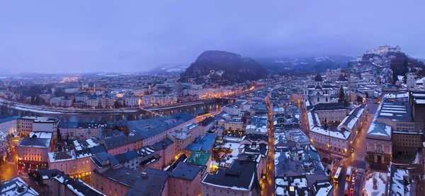 Salzburg Oostenrijk op winter — Stockfoto