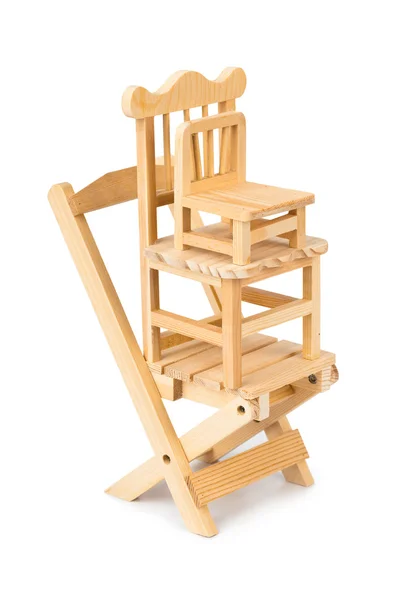 Gestapelte Holzstühle — Stockfoto