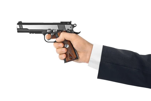 Hand with pistol — Stock Photo, Image