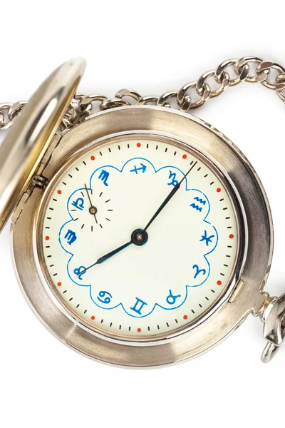 Retro watch with horoscope — Stock Photo, Image