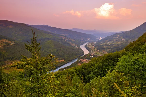 River Drina - Nationaler Naturpark in Serbien — Stockfoto