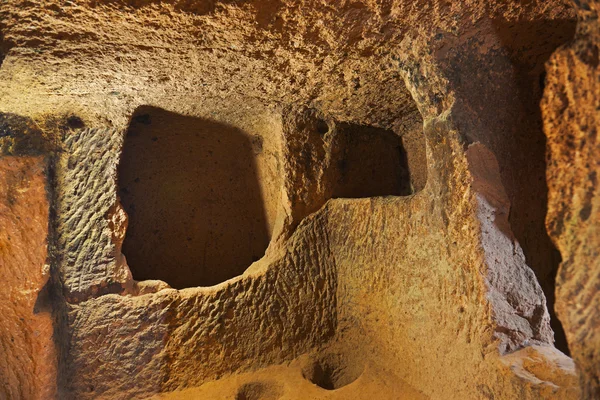 Derinkuyu cave city in Cappadocia Turkey — Stock Photo, Image