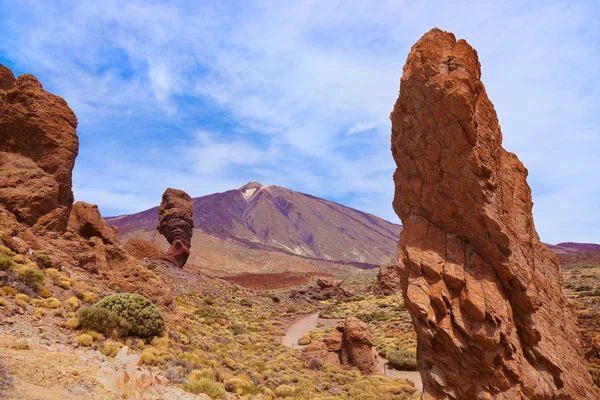 Vinger van god rock op de vulkaan teide op tenerife eiland - Canarische — Stockfoto