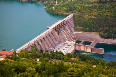 Dam on River Drina - Serbia clipart