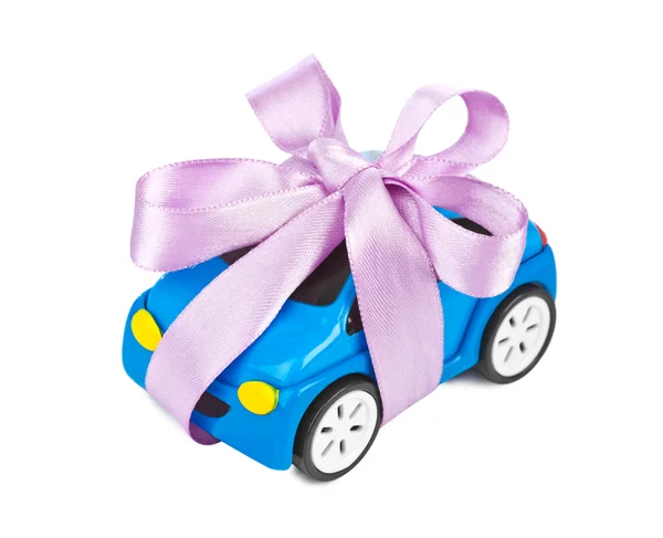 Car with bow as gift — Stock Photo, Image