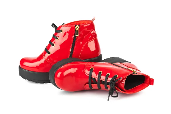 Zapatos rojos aislados en blanco —  Fotos de Stock