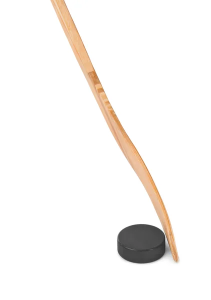 Bâton de hockey sur glace et Puck — Photo