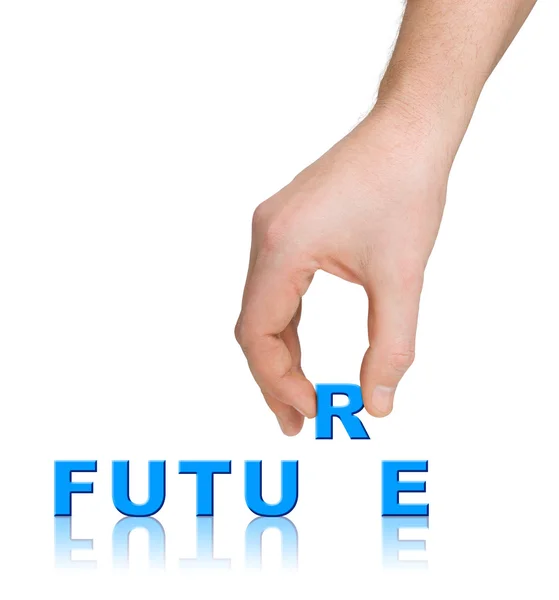 Kéz- és jövőbeni szó — Stock Fotó