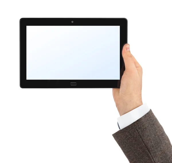 Hand with touchpad pc — Stock Photo, Image