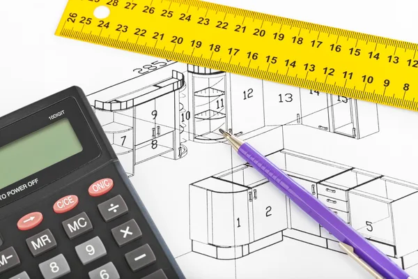 Plan de construcción de apartamentos —  Fotos de Stock