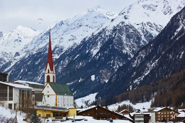 Gebirges Skigebiet Sölden Österreich — Stockfoto