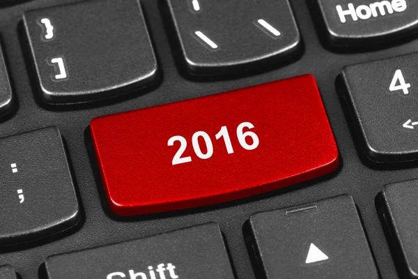 Teclado notebook de computador com chave 2016 — Fotografia de Stock