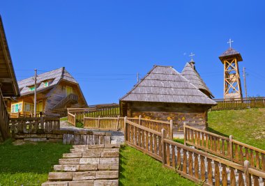 Geleneksel köy Drvengrad Mecavnik - Sırbistan