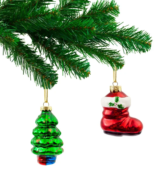 Árbol de Navidad y juguetes — Foto de Stock