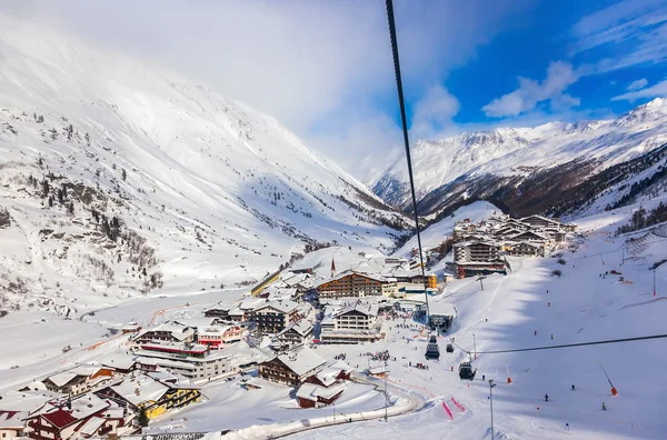 Mountain ski resort obergurgl Rakousko — Stock fotografie