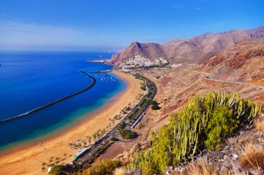 Beach Teresitas in Tenerife - Canary Islands clipart