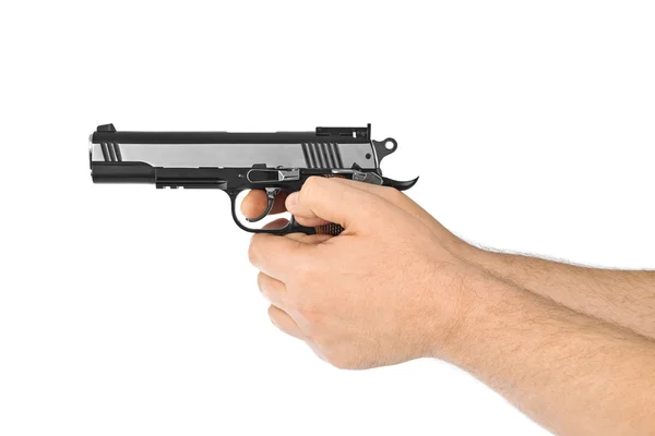 Hand med pistol — Stockfoto
