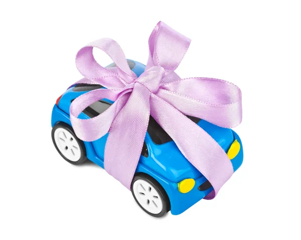 Car with bow as gift — Stock Photo, Image