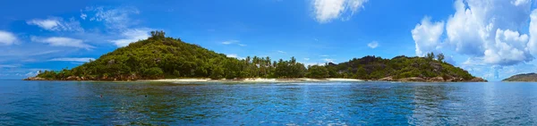 Panorama van tropische eiland in Seychellen — Stockfoto