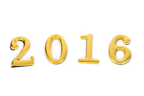 வெள்ளை நிறத்தில் தனிமைப்படுத்தப்பட்ட 2016 எண்கள் — ஸ்டாக் புகைப்படம்