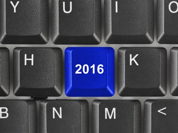 Bilgisayar klavye ile 2016 anahtar — Stok fotoğraf