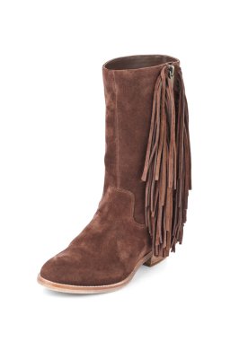 Beyaz arka plan üzerinde izole kadın çizme