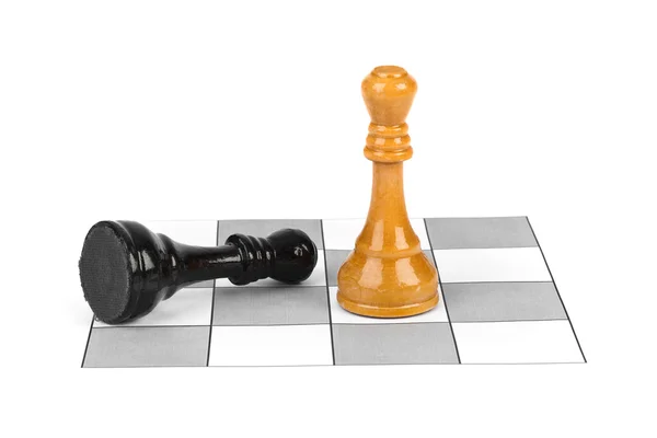 Re degli scacchi isolati su sfondo bianco — Foto Stock