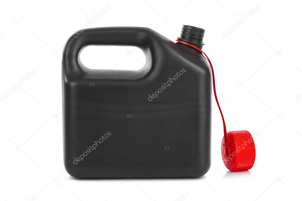 Plastic jerrycan isolated on white background