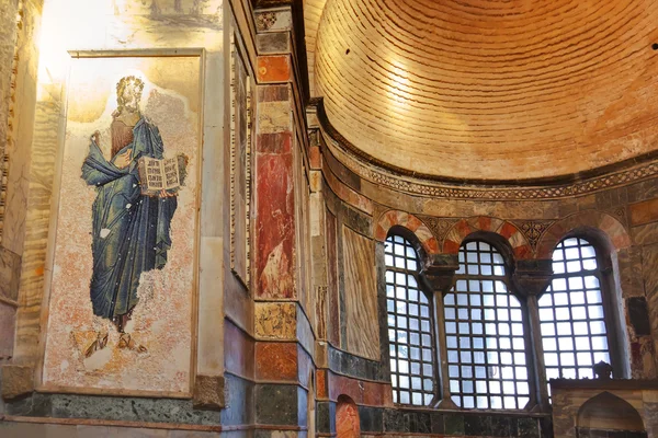 Mosaic interior in Chora church at Istanbul Turkey — Stock Photo, Image
