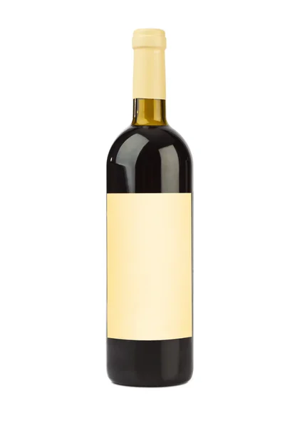 Wine bottle with blank label — Stock Photo, Image