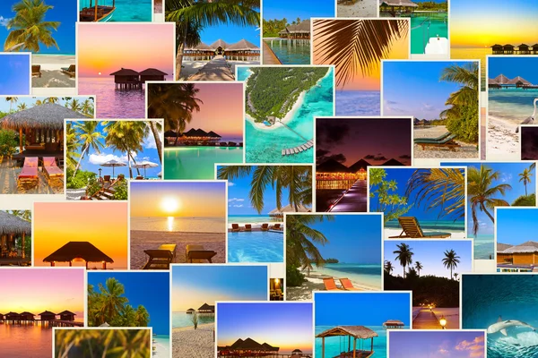 Stack of Maldives beach shots (my photos) — Stock Photo, Image