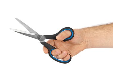 Scissors in hand