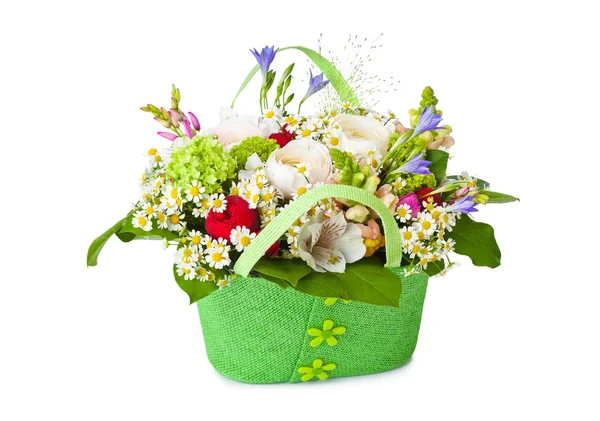 Bloemen boeket geïsoleerd op witte achtergrond — Stockfoto