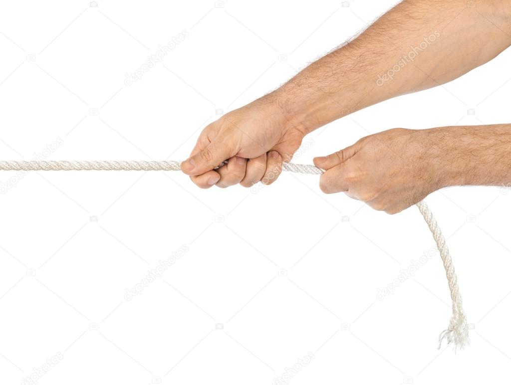 Hands and rope