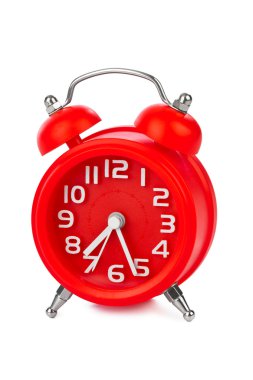 Alarm saati beyaz arkaplanda izole edildi