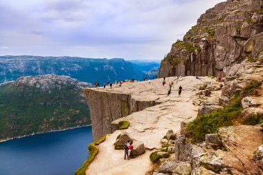Vaiz minber Rock fiyort Lysefjord - Norveç