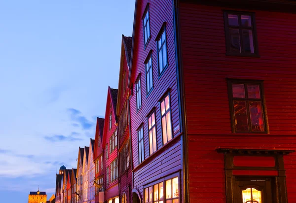 Διάσημο bryggen δρόμου στο Μπέργκεν - Νορβηγία — Φωτογραφία Αρχείου