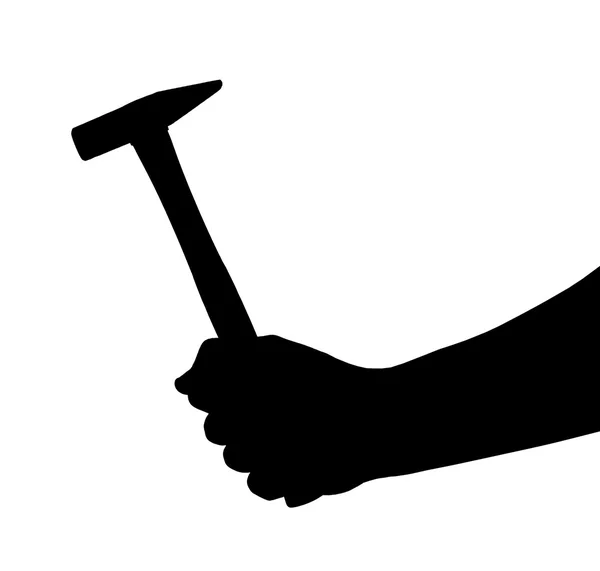 Hand mit Hammer — Stockfoto