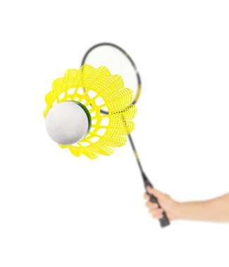 El badminton raket ve raketle