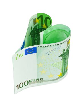 Beyaz arka plan üzerinde izole para kalp