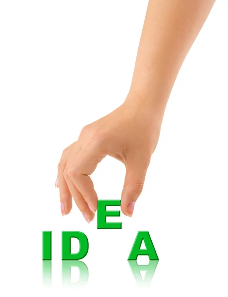 Idea mano e parola — Foto Stock