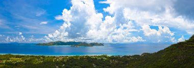 De Seyşeller Adası Praslin Panoraması
