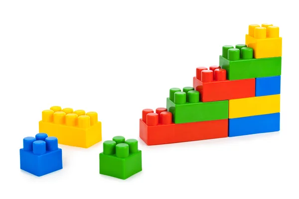 Toy blocks isolated on white background — Stock Photo, Image