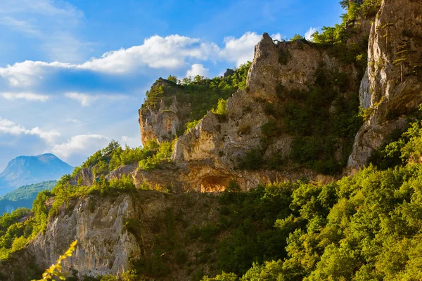 Straße in piva canyon - montenegro — Stockfoto