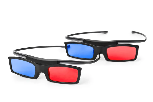 3D眼镜，白色背景隔离 — 图库照片