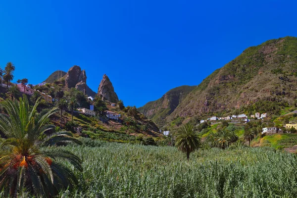 Hermigua vallei in la gomera eiland - Canarische — Stockfoto
