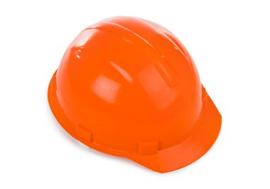 Güvenlik kaskı beyaz arkaplanda izole edildi