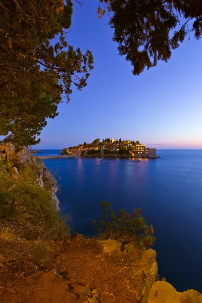 Sziget Sveti Stefan - Montenegró — Stock Fotó