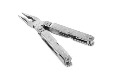 Steel multitool isolated on white background clipart