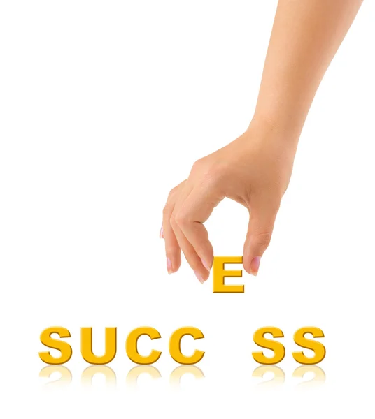 Mano e parola Successo, business concept — Foto Stock